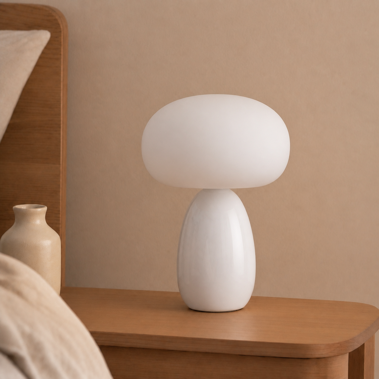 Mushroom Frost Table Lamp - unlit