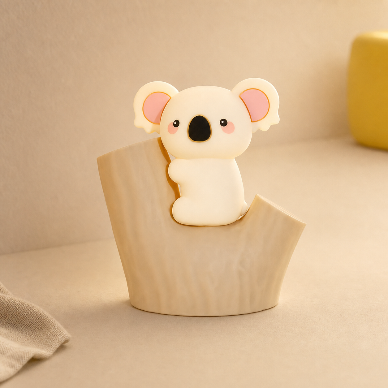Koala Glow night light in a warm beige interior