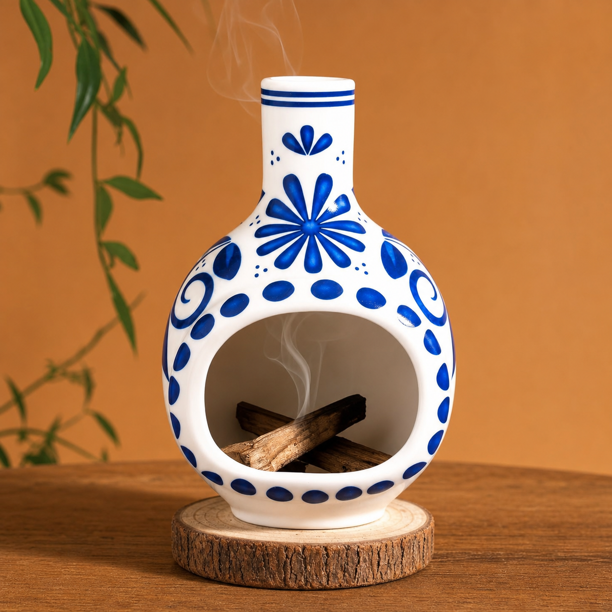 Minimalist Ceramic Chiminea Palo Santo Holder
