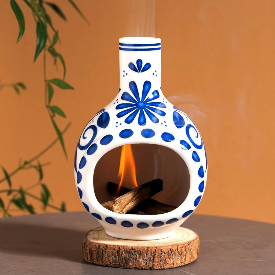 Minimalist Ceramic Chiminea Palo Santo Holder