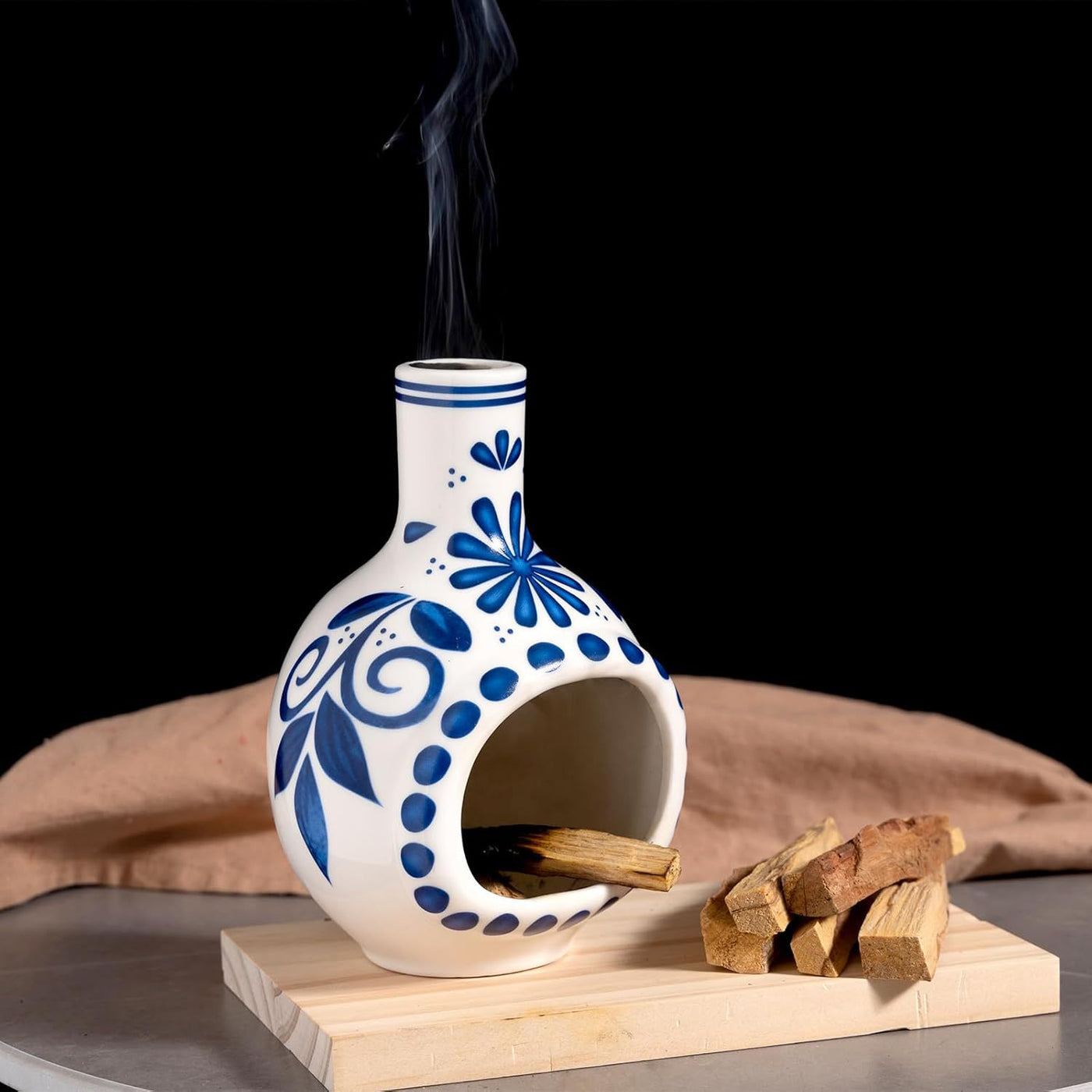 Minimalist Ceramic Chiminea Palo Santo Holder