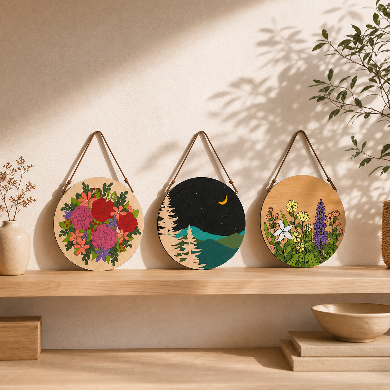 Mandala Wood — Circular DIY Wall Art Kit