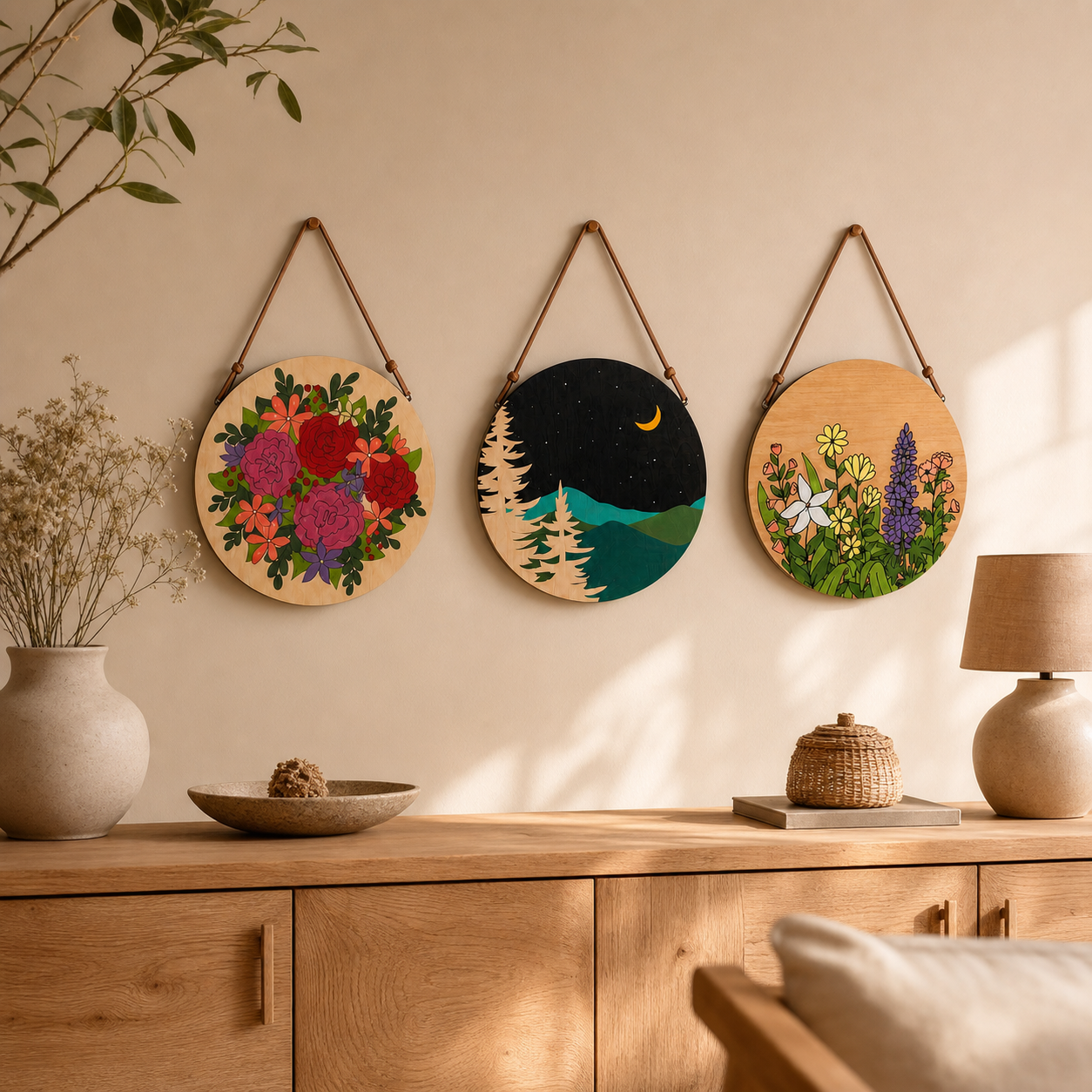 Mandala Wood — Circular DIY Wall Art Kit