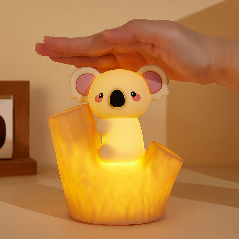 Koala glow night light with gentle tap control